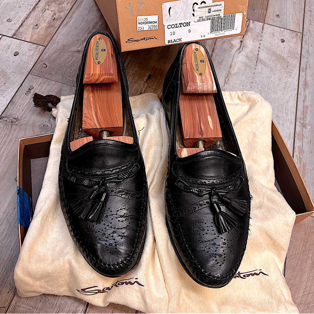 Men’s Black size 10 Santoni Colton shoes from Nordstrom
